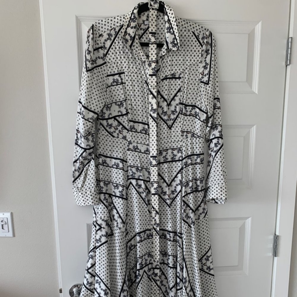 GANNI:  WESTERN STYLE SILK SHIRT DRESS